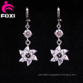 Wholesale Flower Latest Gold Hanging Earrings